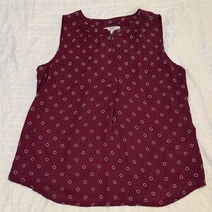 Croft & Barrow Burgundy Sleeveless Blouse